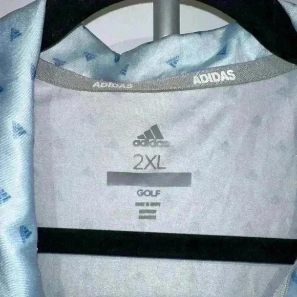 Adidas Golf Polo Performance Shirt 2XL Blue for Men / Logo Print - Picture 15 of 15